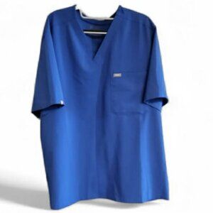 FIGS Technical Collection Mens Scrub Top Leon Blue 3XL